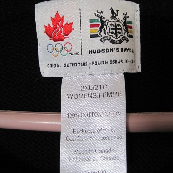 HUDSON BAY Women’s 2010 Canada Olympic Games Sweater – Black – Size 2XL – pre-ow - Picture 10 of 10